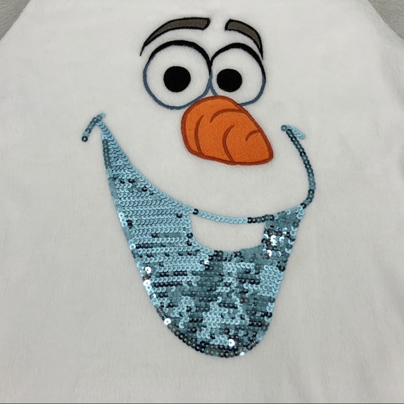 Adorable Disney Olaf plush top with sequins - Picture 3 of 8